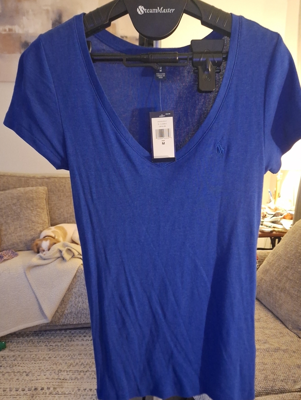 NWT Ralph Lauren Women's Short Sleeve V-Neck Tee in Royal Blue
